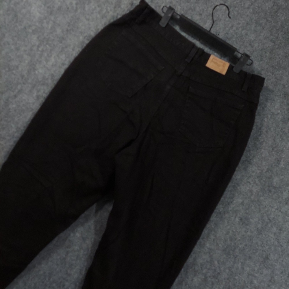 Vintage L.L. Bean Mom Jeans Womens Fits 34x29 Black High Rise Relaxed Made USA